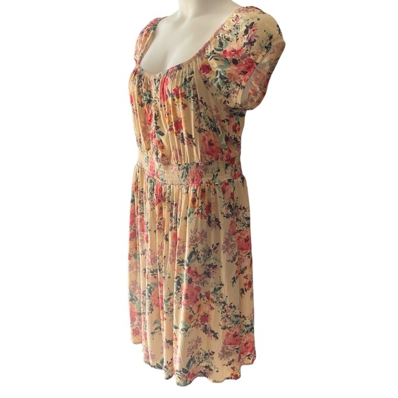 Torrid Mini Lenny Smocked Dress Multi Floral Womens Size 2X Cottagecore Boho NWT - Picture 5 of 12